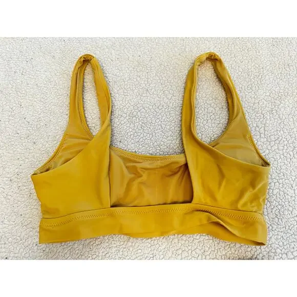 Aerie Mustard Yellow Bikini Set S Top M Bottom High Waisted Cheeky - Picture 5 of 10